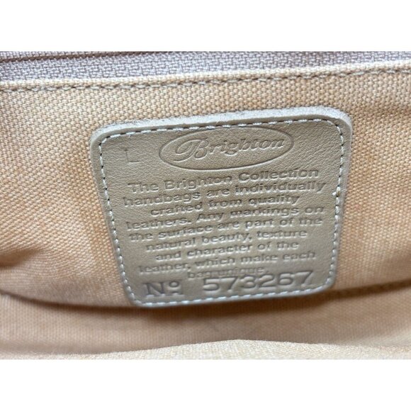 Brighton Tan Leather Croc embossed Shoulder Bag - Picture 11 of 11